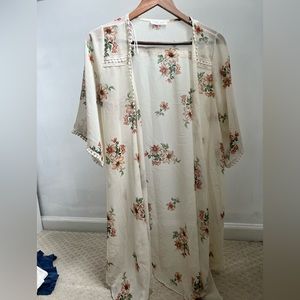 Emory park floral cardigan cover. Long.